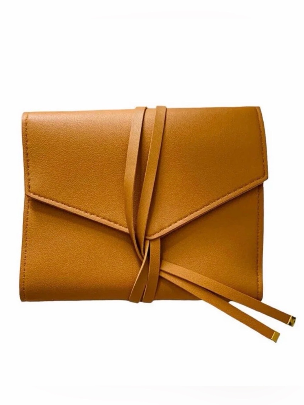 Glass Ladder & Co Katherine Tech Organizer Roll Warm Honey Vegan Leather